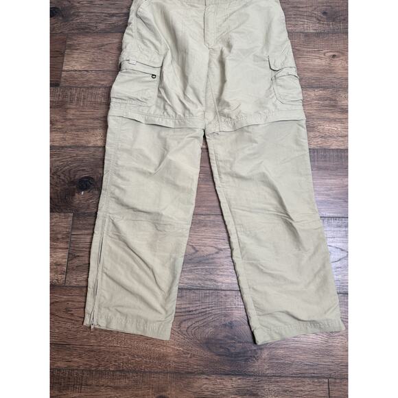Cabela's Classic Fit Convertible Hiking Pants Nylon Tan Cargo Belted Sz 34x32 - Picture 3 of 9